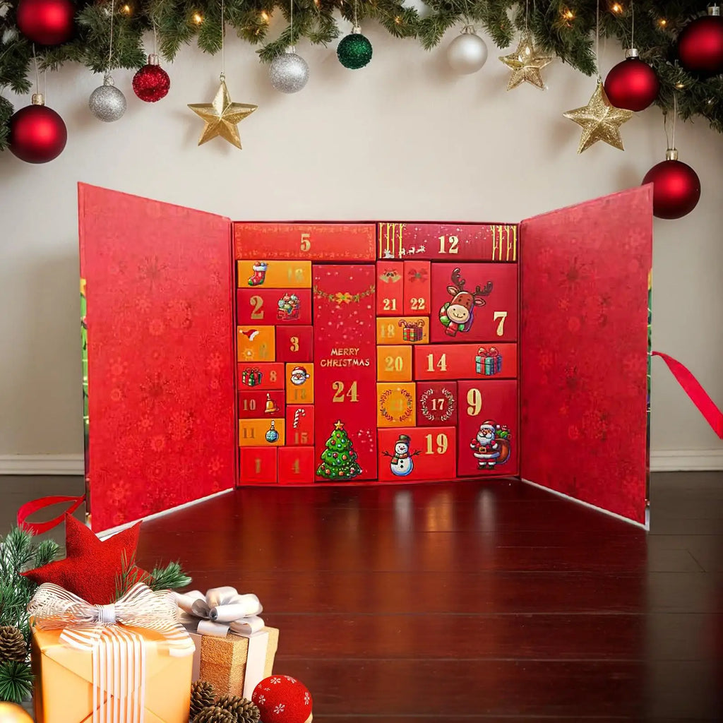 2025 Christmas Advent Calendar Empty Box 24 Days Countdown Printed