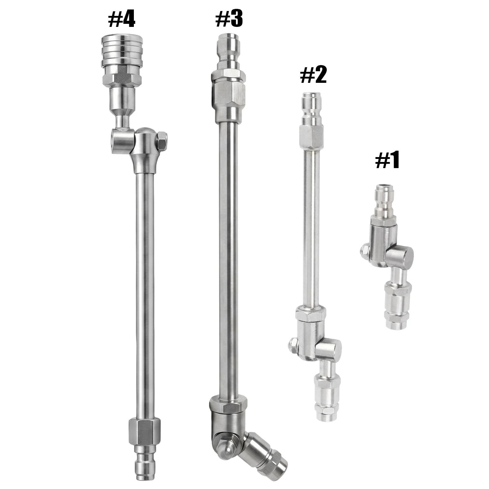 Universal Pressures Car Wash Gun Adjustable Stainless Steel Rotating