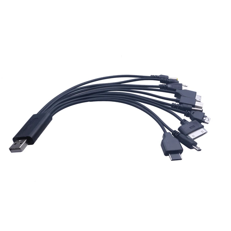 10 In 1 USB Multi Pin Cable Charger Universal USB Adapter Cable Data Wire Cord Multifunction Data Transfer Cable for Nokia iPod Zpaxo