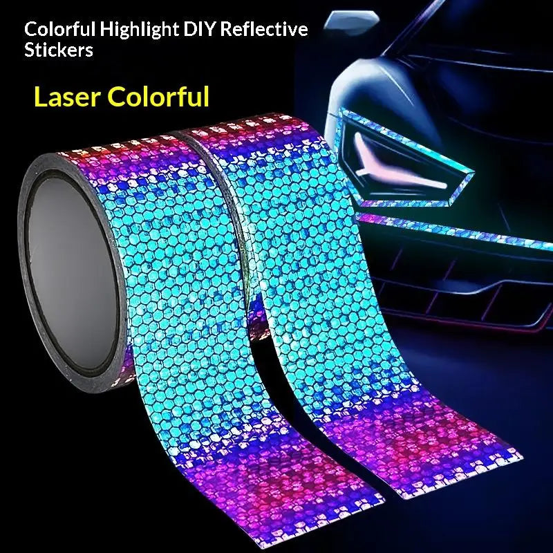 Colorful Reflective Tape Sticker – Wheel Hub Night Safety Strip