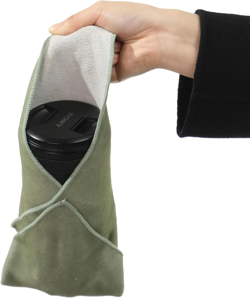 Folding Cloth Self-adhesive Camera Storage Bag Plush Anti Scratch Photography Camera Protective Wrap Soft Wrapping Cloth Zpaxo