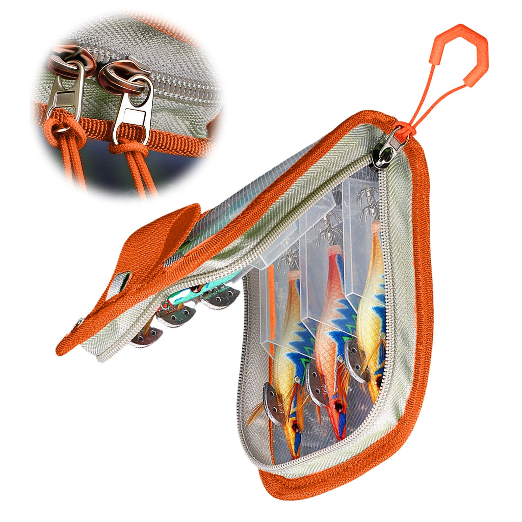 Wooden Shrimp Package Lure Bait Bag 6 Grid Fishing Tackle Waterproof