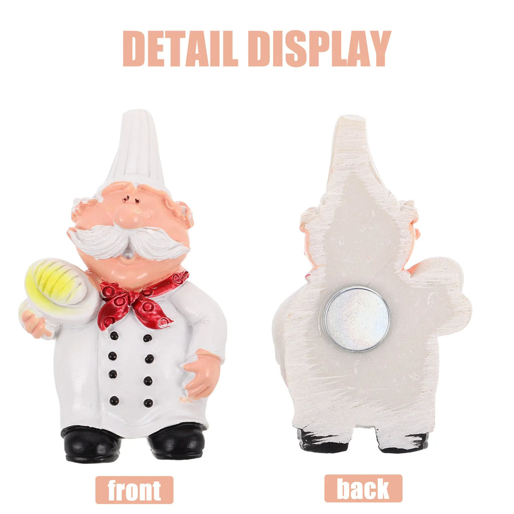Chef Fridge Magnet Resin 3D Bread Holding Design Kitchen Decor