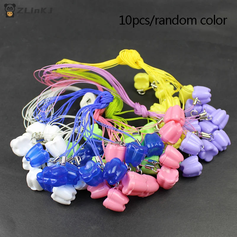 ▶10pcs Colorful Baby Kids Tooth Storage Box Organizer Milk Box Children's Souvenir Save Baby Teeth Keepsake Holder Zpaxo
