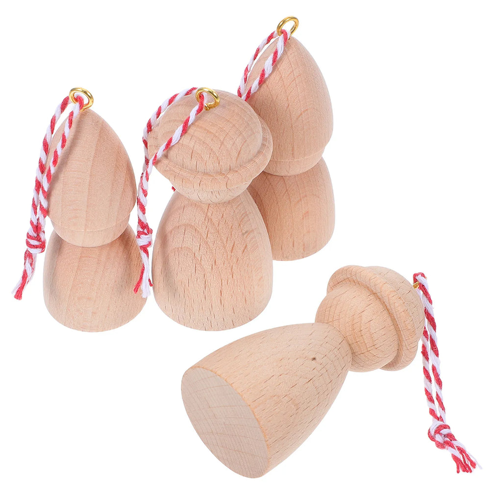 Blank Wooden Peg Unfinished Wood Craft Figures Diy Paintable Mini