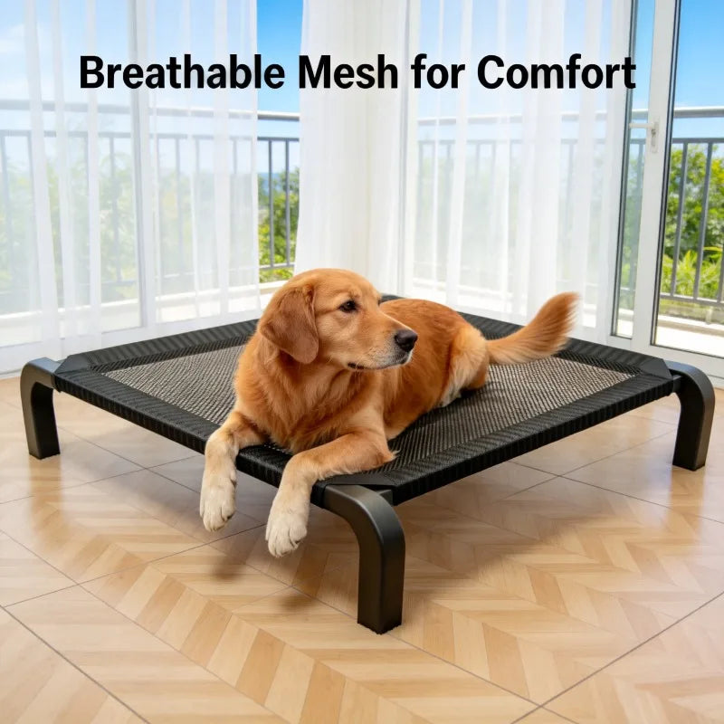 Foldable Elevated Dog Bed with Canopy – All Sizes & Seasons