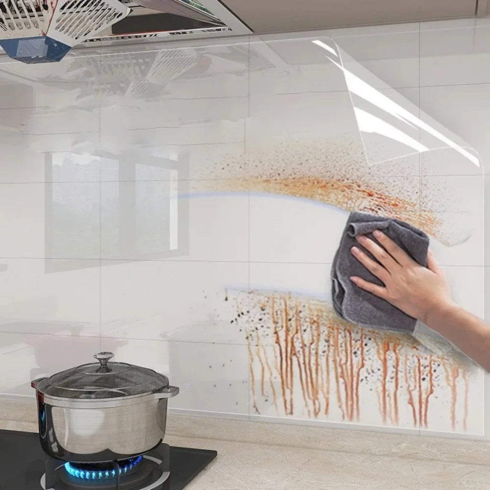 Transparent Oil-Proof Kitchen Wall Protector Film Sticker Kitchen Wall Sticker Zpaxo