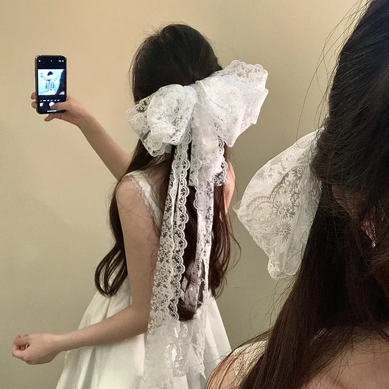 Dreamy Bow Hair Clip Women Elegant High-end Accessory Romantic Party