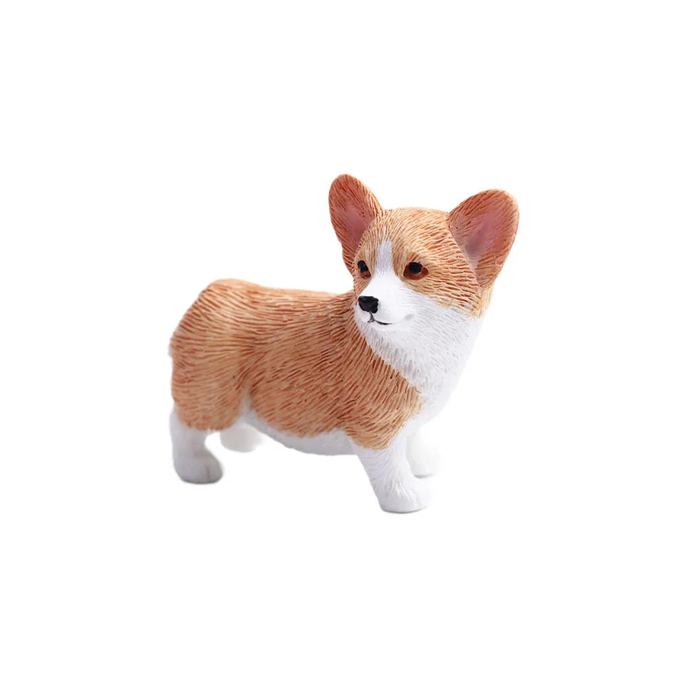 Auto Decoration Dog Doll Children's Resin Figures Mini Animal Car Zpaxo yellow 3