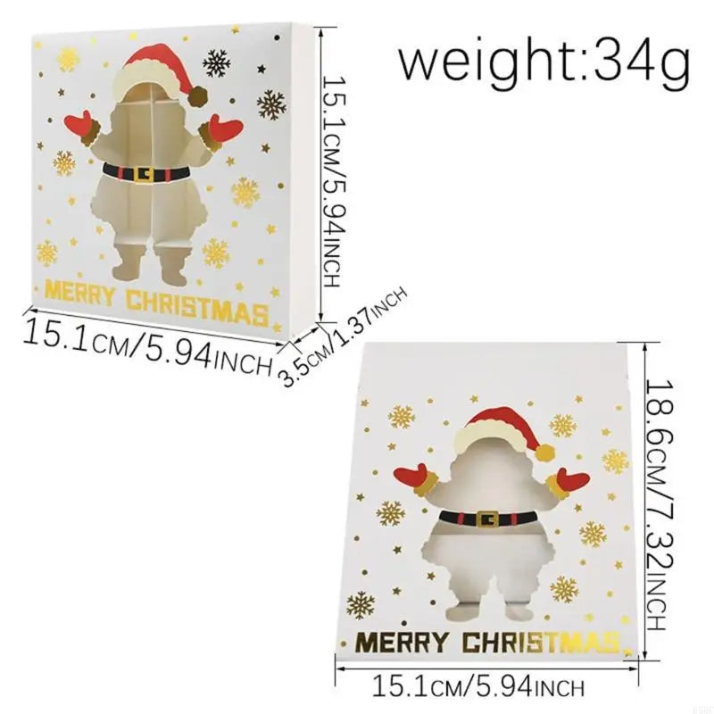 Christmas Themed Chocolate Packaging Box 12 Compartments Paper