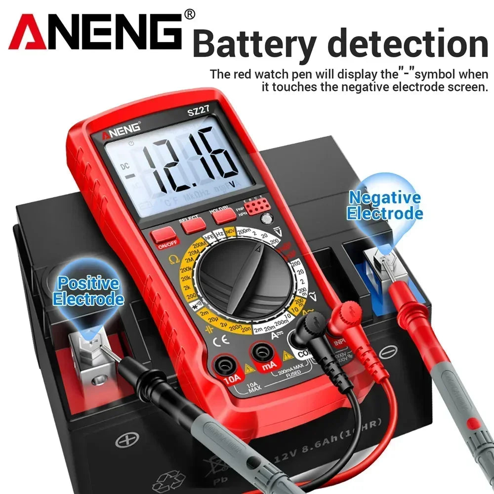 Multimeter ANENG SZ27 Digital AC DC Voltage Current Meter Hz Diode