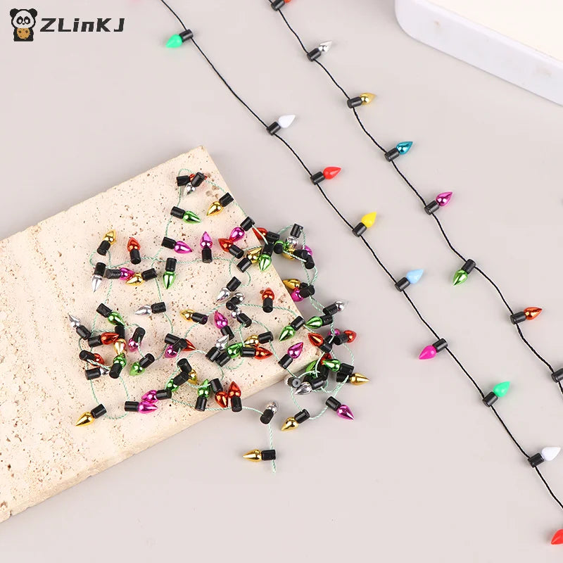 ▶1:12 Dollhouse 1 String Of Fake Lights Christmas Good Decoration Miniature Furniture Accessories Mini String Lights Zpaxo
