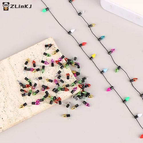 ▶1:12 Dollhouse 1 String Of Fake Lights Christmas Good Decoration Miniature Furniture Accessories Mini String Lights Zpaxo