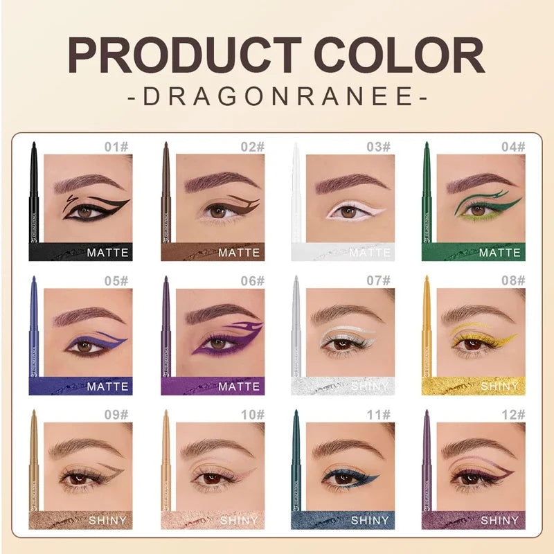 Box Black Gold Eyeliner Pencil Long-lasting Waterproof Pigment Green