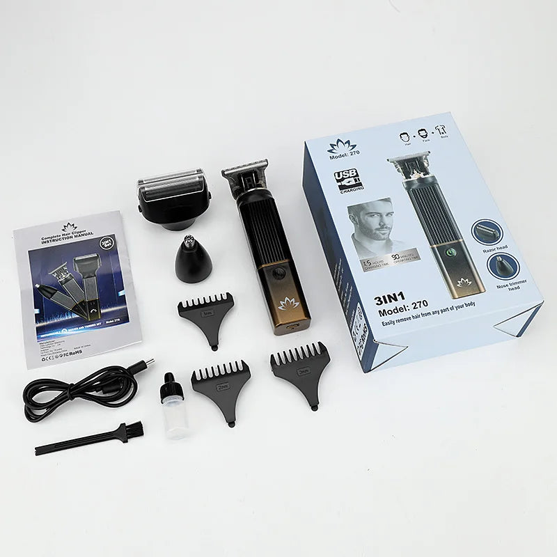 1 Handheld Hair Clippers USB Charging Portable Electric Shaver