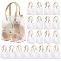 20-Pack Frosted PVC Tote Gift Bags – Birthday, Holiday & Party