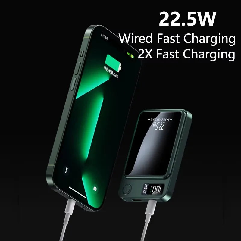 Magnetic Wireless Power Bank 50000mAh 22 5W Fast Charging External Zpaxo