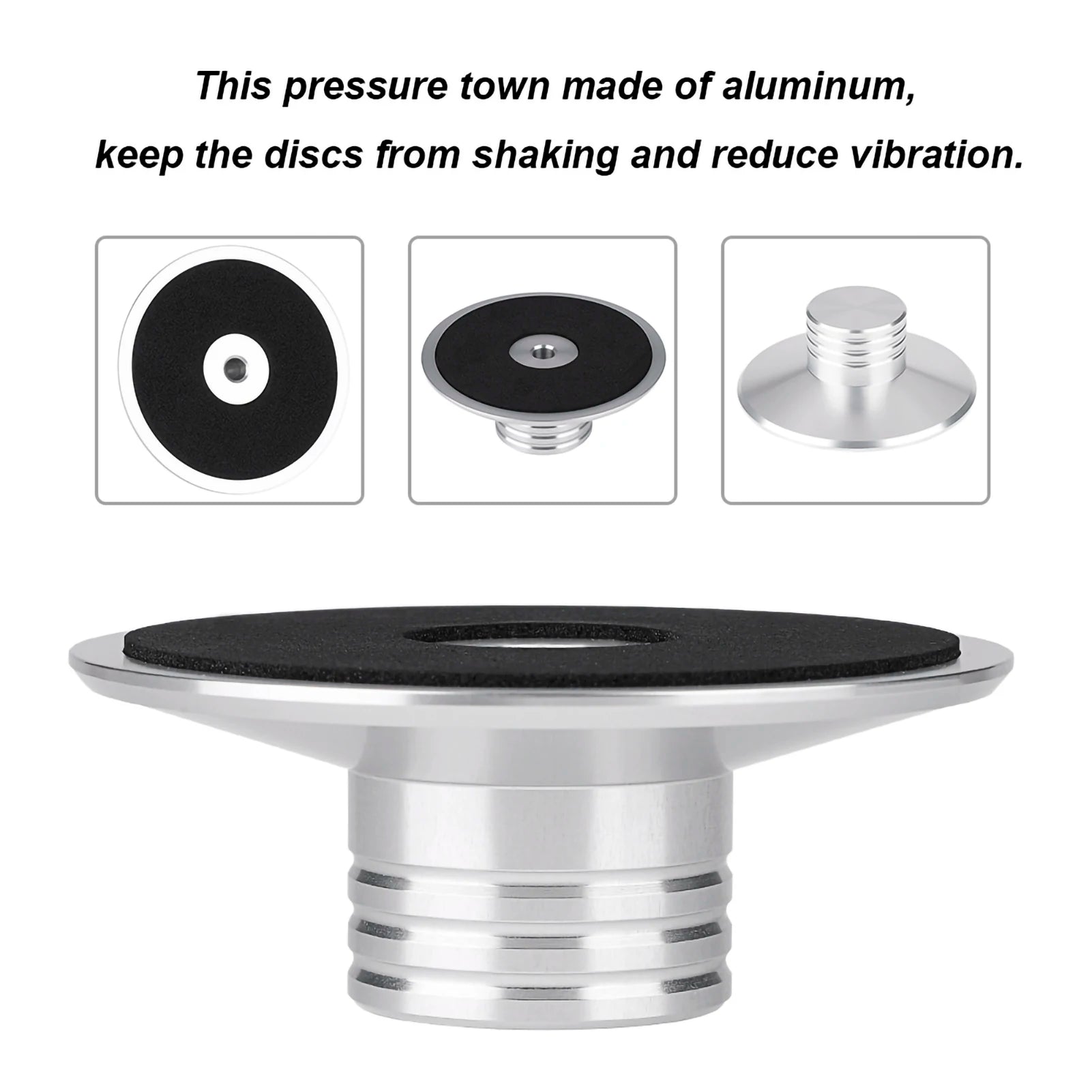 Metal Stabilizer Black Record Weight Clamp LP Vinyl Turntables Disc