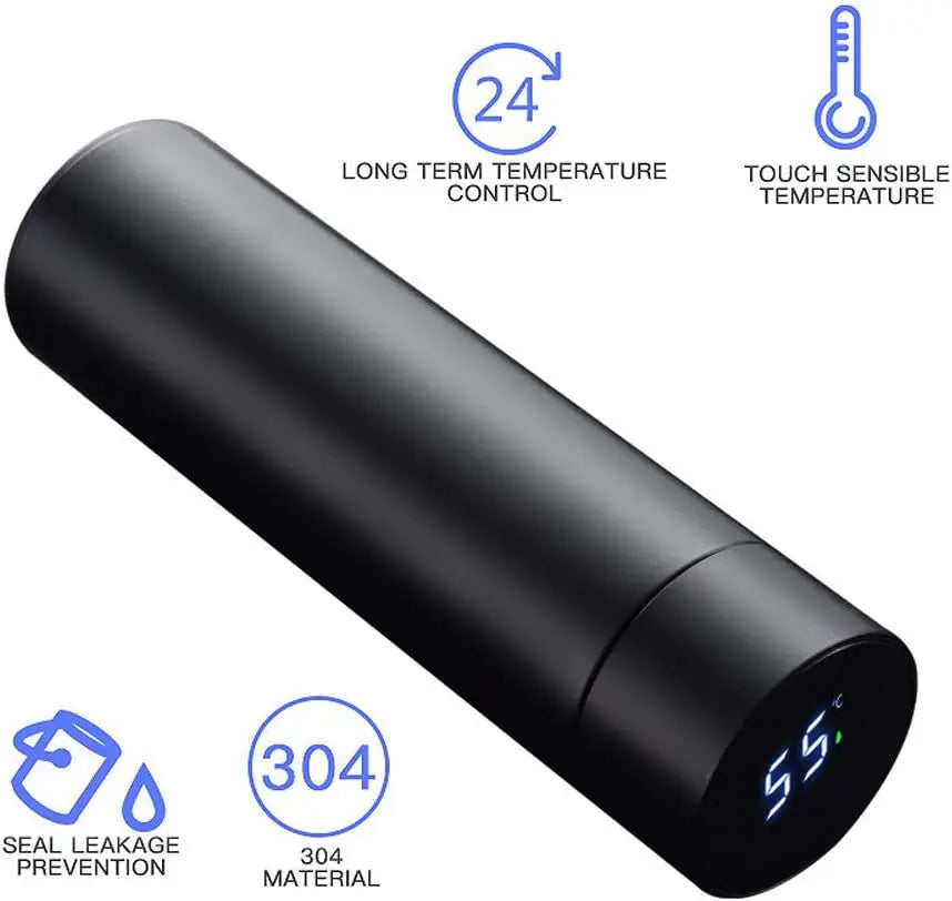 Outdoor Smart Thermos Cup 304 Stainless Steel Temperature Display