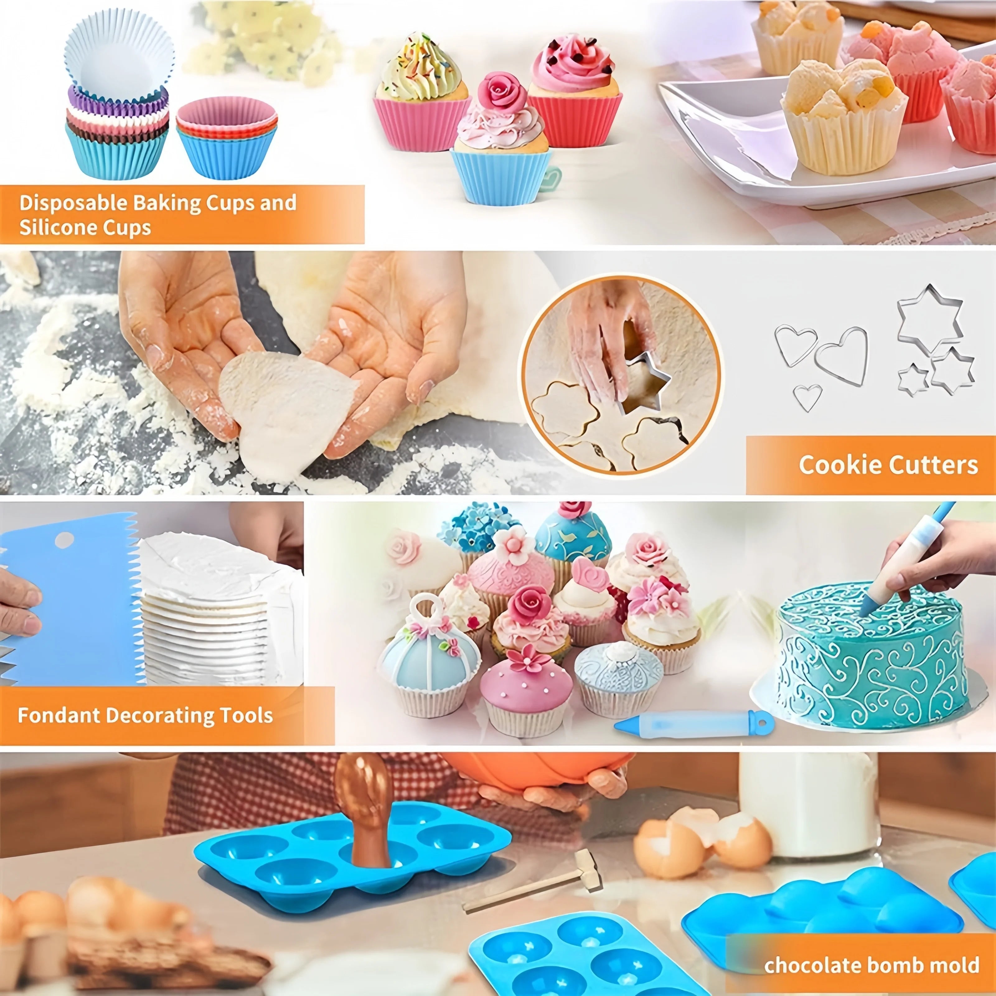 Complete Cake Decorating Organizer Storage Case Stainless Steel Zpaxo