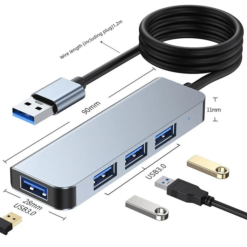 7-in-1 USB 3.0 Type-C Hub Docking Station | SD TF Audio USB-C Docking Hub Zpaxo