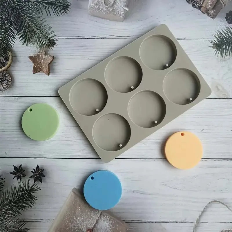 1pc Silicone Heart Round Shaped Aromatherapy Plaster Mold for Diffuser Stones - DIY Crafts, Jewelry Making Accessories Zpaxo