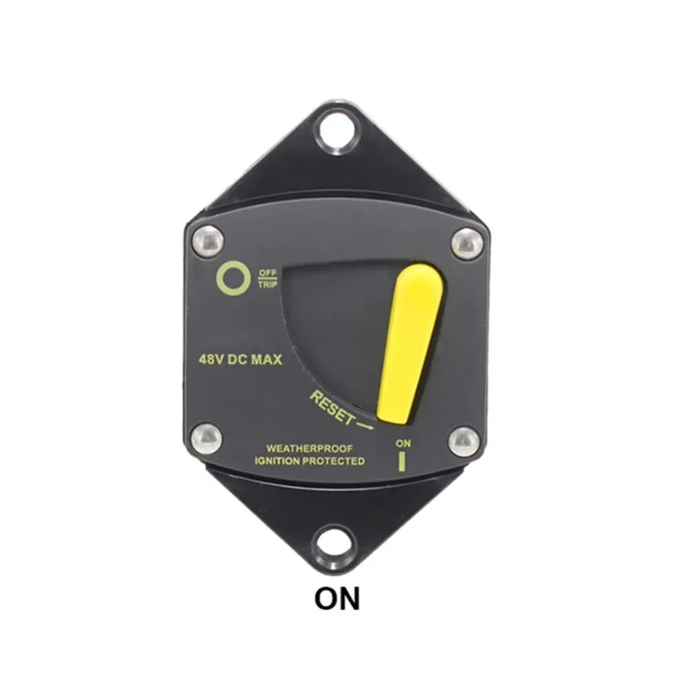 30A-300A Marine Circuit Breaker Waterproof Dual Battery Automotive Circuit Breaker Stable Performance 12V-48V DC Zpaxo Black-60A