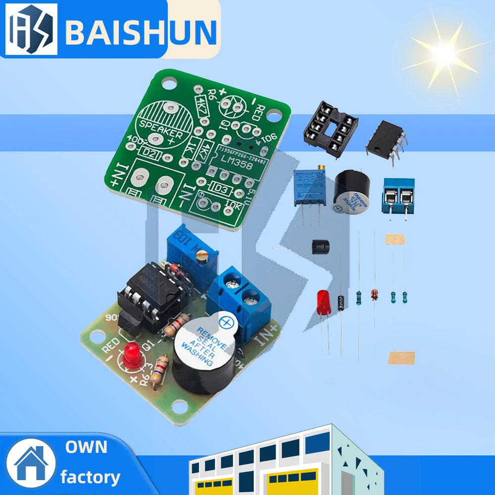 9V/12V Battery Low Voltage Alarm Module - Over-Discharge Protection w/Buzzer / LED (No Overvoltage Protection) Zpaxo
