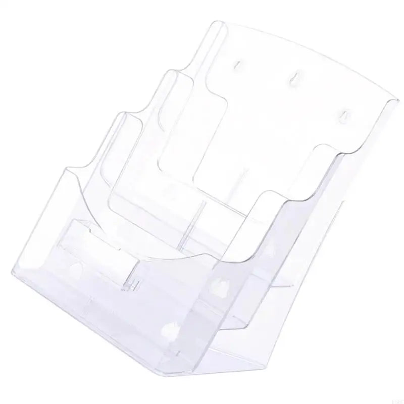 Elegant See Through Acrylic File Stand Neat Desktop Arrangement