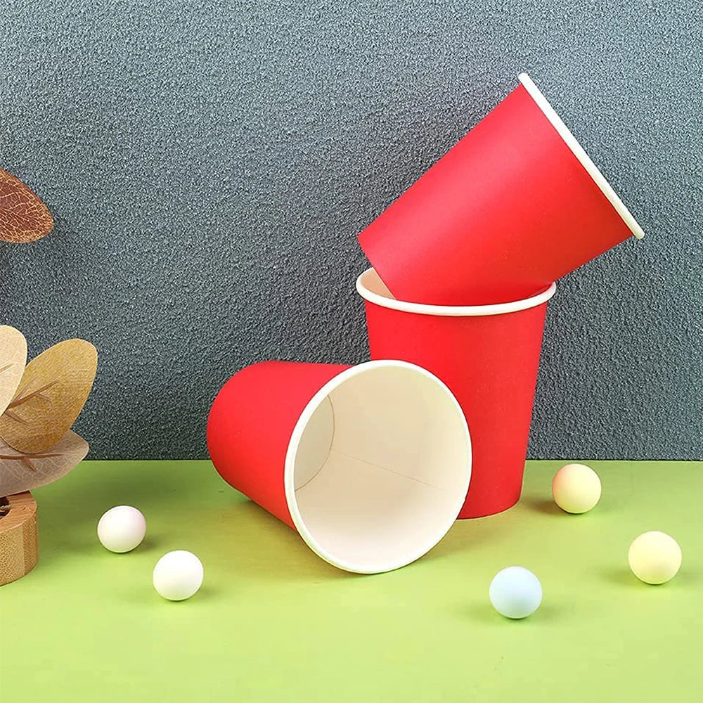 20Pcs 9 Oz Disposable Paper Cups Coffee Cups for Party Decoration Supplies Picnic Travel Red Green Black Zpaxo