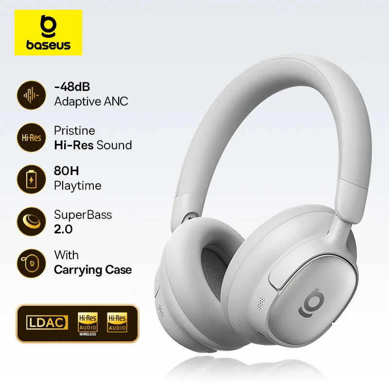Baseus Bowie MH1 Bluetooth Headphones 48dB Noise Cancellation Hi-res