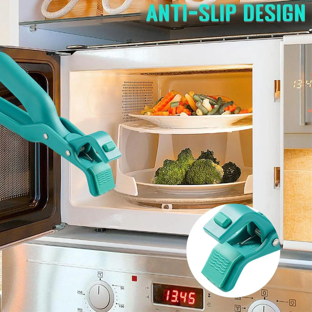 Hot Plate Gripper Tongs Non-Slip Tongs Hot Dish Gripper for Kitchen Oven Microwave Cooking Baking Serving Bowl Dish Zpaxo