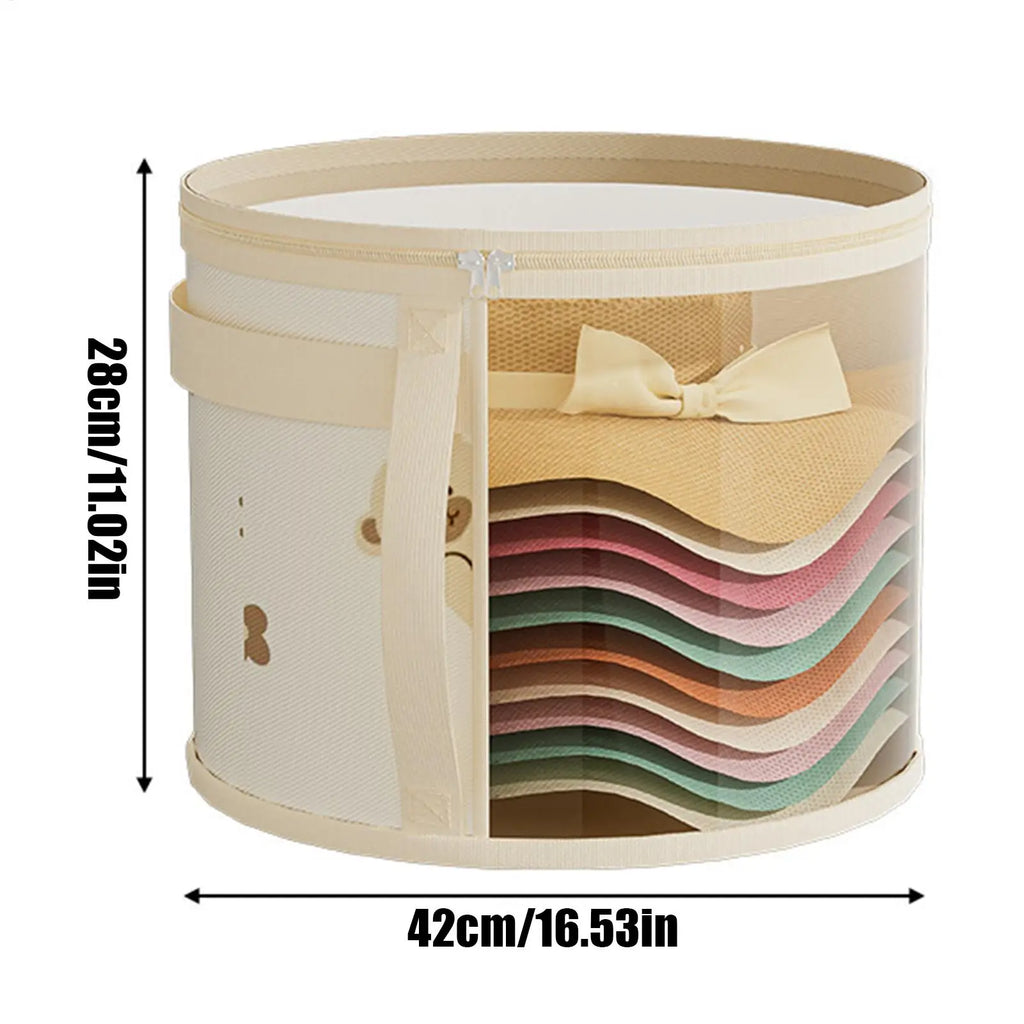 Clear PVC Hat Storage Box Zipper Closure Dustproof Foldable Stackable