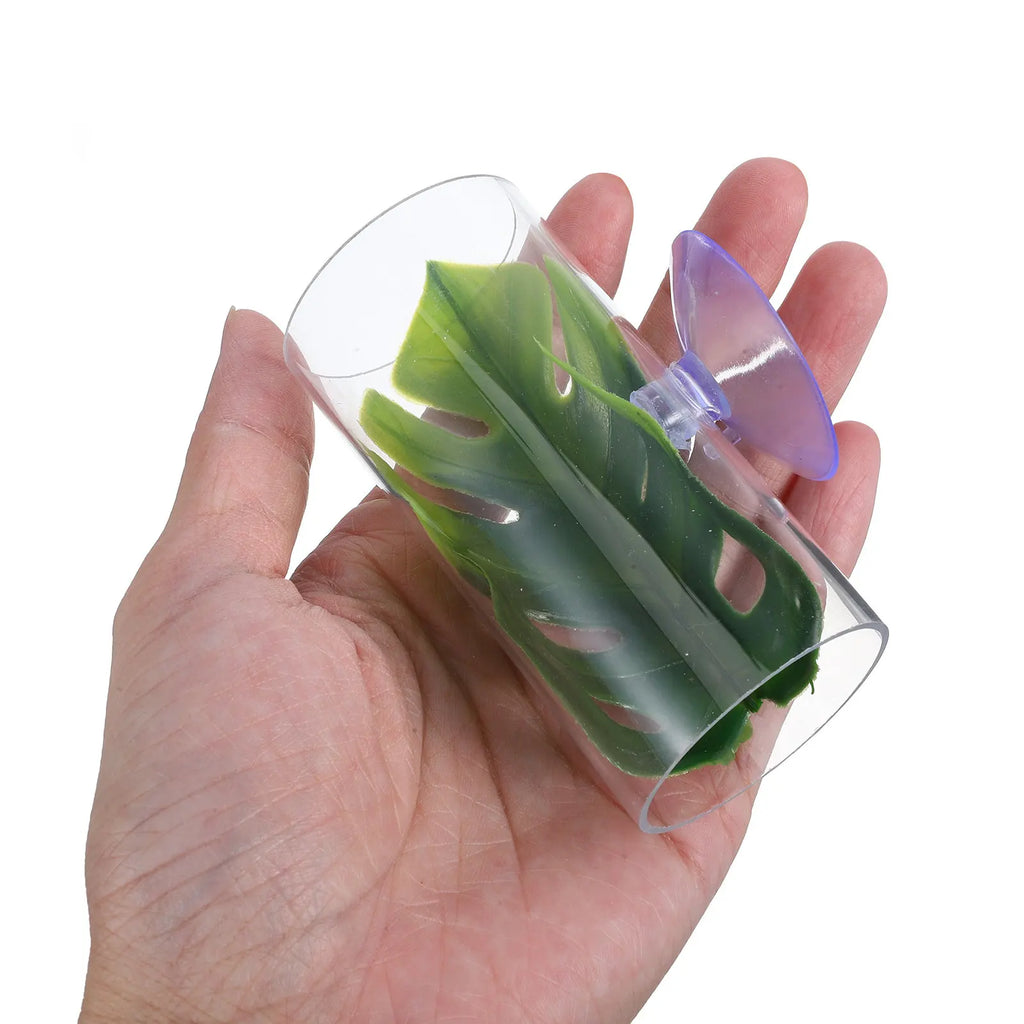 Transparent Betta Fish Tunnel Resting Spawning Hiding Aquarium Shrimp