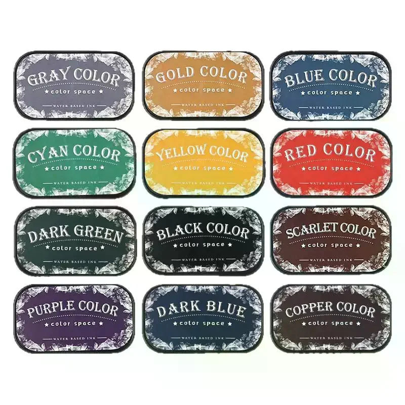 Color Space Series Water Based Ink High Density Sponge Inkpad Planner Art Scrapbook Supplies School Accessories Stationery Zpaxo