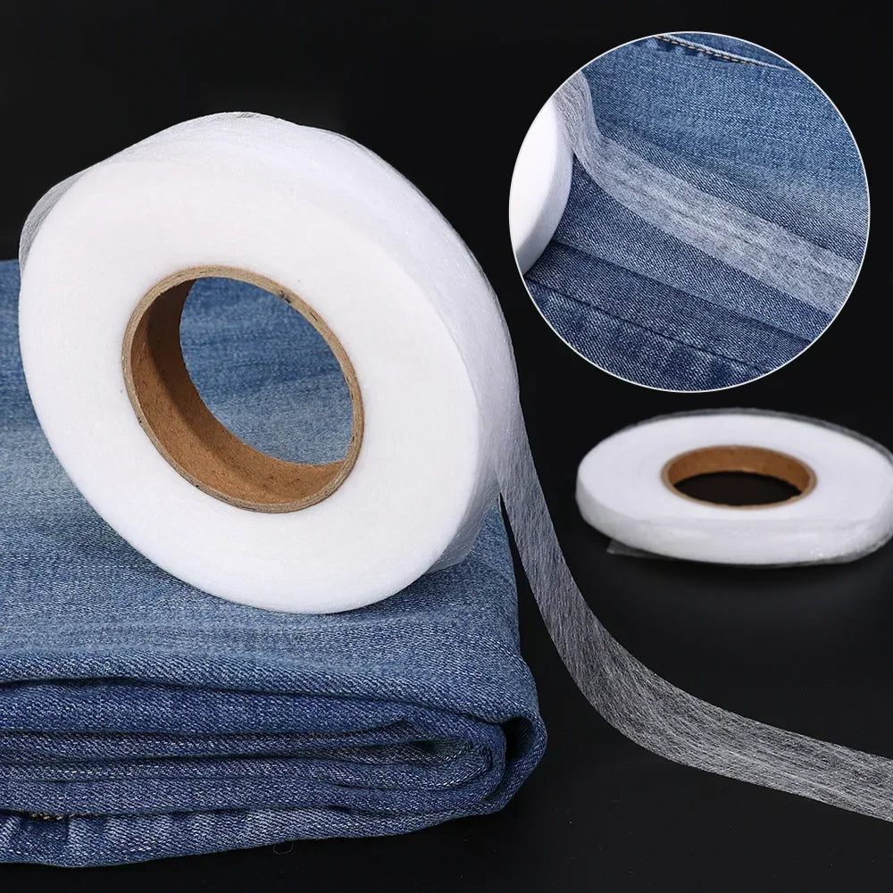 60M Pants Hem Tape Self-Adhesive Edge Shorten Paste Tape DIY Tools for Jean Clothes Length Shorten Household Sewing Accessories Zpaxo