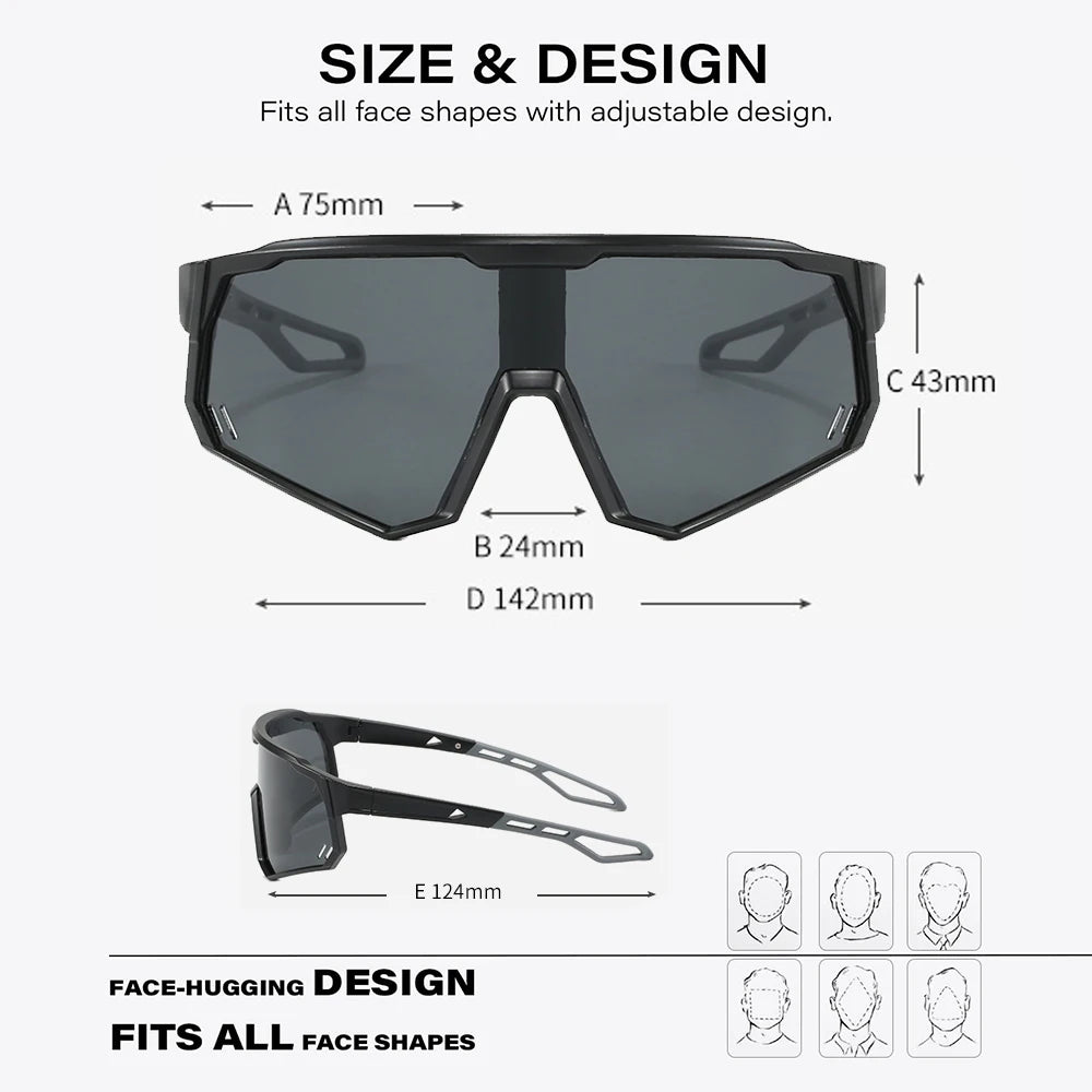 Toptrek Polarized Cycling Sunglasses Photochromic Bike MTB Driving Men Women Glasses Outdoor Sport Hiking Riding Fishing Eyewear Zpaxo