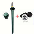 Silicone Eyeliner Brush Waterproof Non-smudge Auxiliary Tool Zpaxo green brush -black