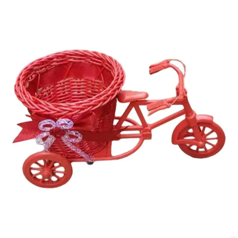 Bicycles Woven Basket Versatiles Rattans Bike Mounted Planter Indoor