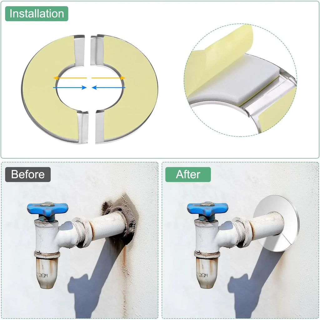 28mm Stainless Steel Escutcheon Plate Pipe Cover – 5/10 Pack