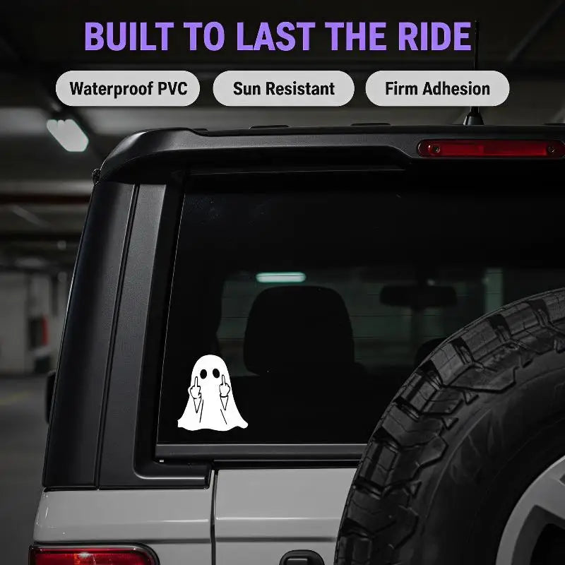 Middle Finger Ghost Window Car Sticker Waterproof UV Proof Decal Auto Zpaxo
