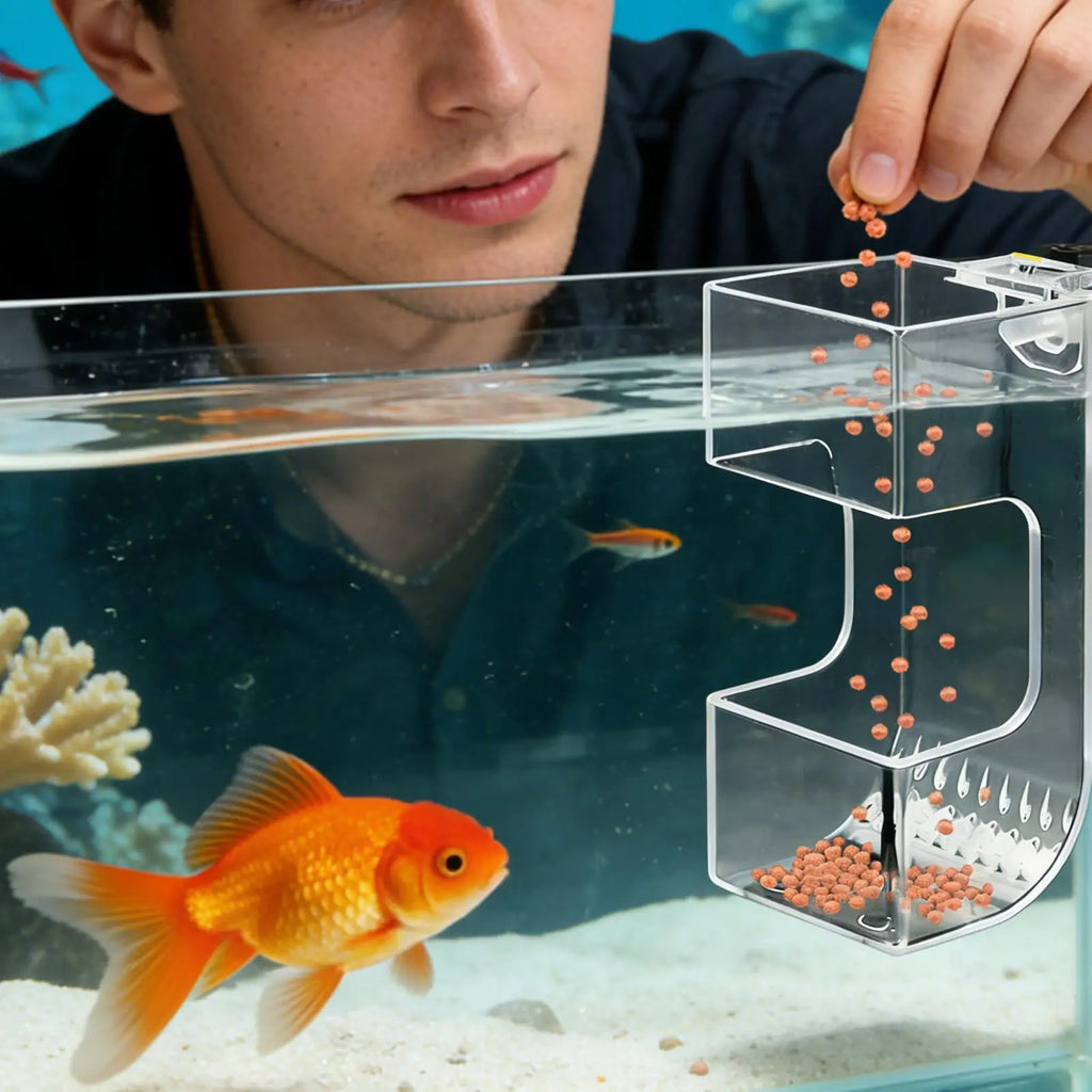 Aquarium Fish Feeder Feeding Ring Transparent Food Holder Scatter