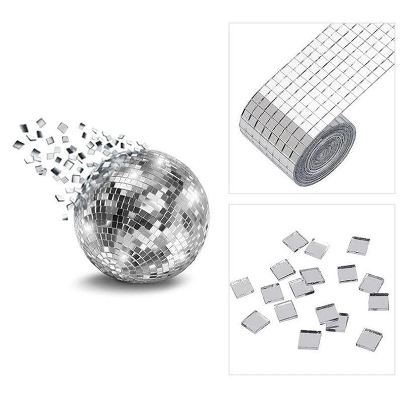 Mirror Mosaic Tile Sticker Strip – Self-Adhesive Acrylic Decor Mosaic Wall Sticker Zpaxo