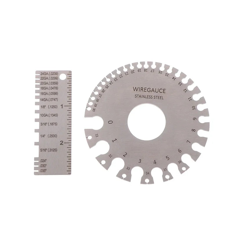 0-36 Round AWG SWG Wire Gauge Thickness Ruler Diameter Stainless Zpaxo