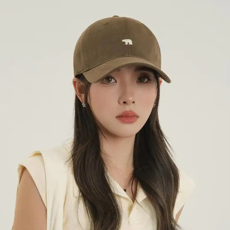 Unisex Bear Design Baseball Cap – Soft Adjustable Dome Hat