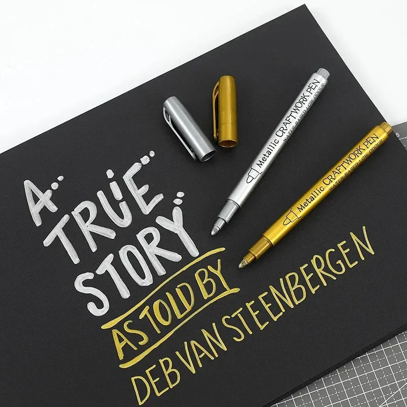 Metallic Permanent Marker Pens – Gold & Silver for DIY Resin