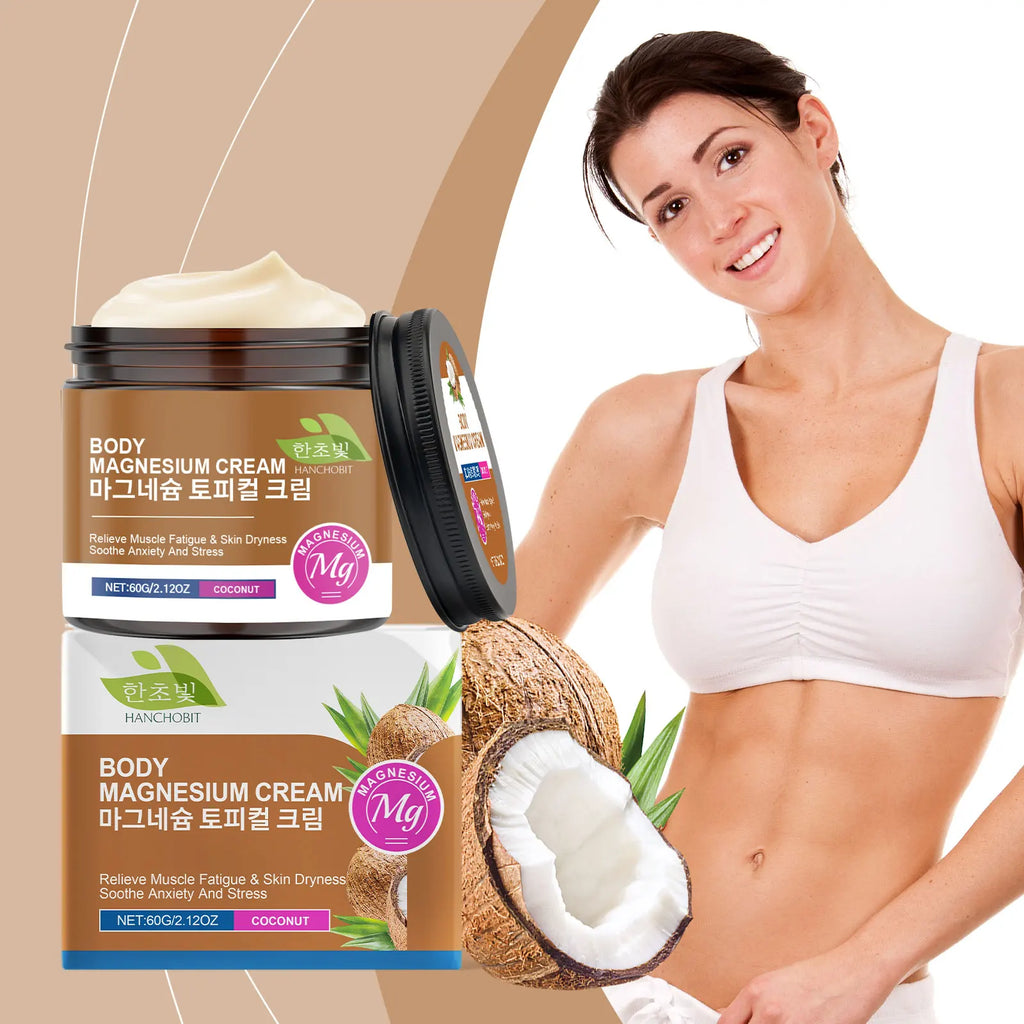 Magnesium Energy Body Cream – Coconut Moisturizer | 60g Body Moisturizer Cream Zpaxo