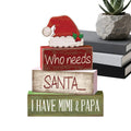 Christmas Tier Tray Decor 4 Stackable Table Centerpieces Wooden