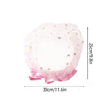 Waterproof Double-Layer Shower Caps Starry Sky Design Fashion Reusable Bathing Hat Kitchen Oil-proof Sanitary Hat Zpaxo Pink