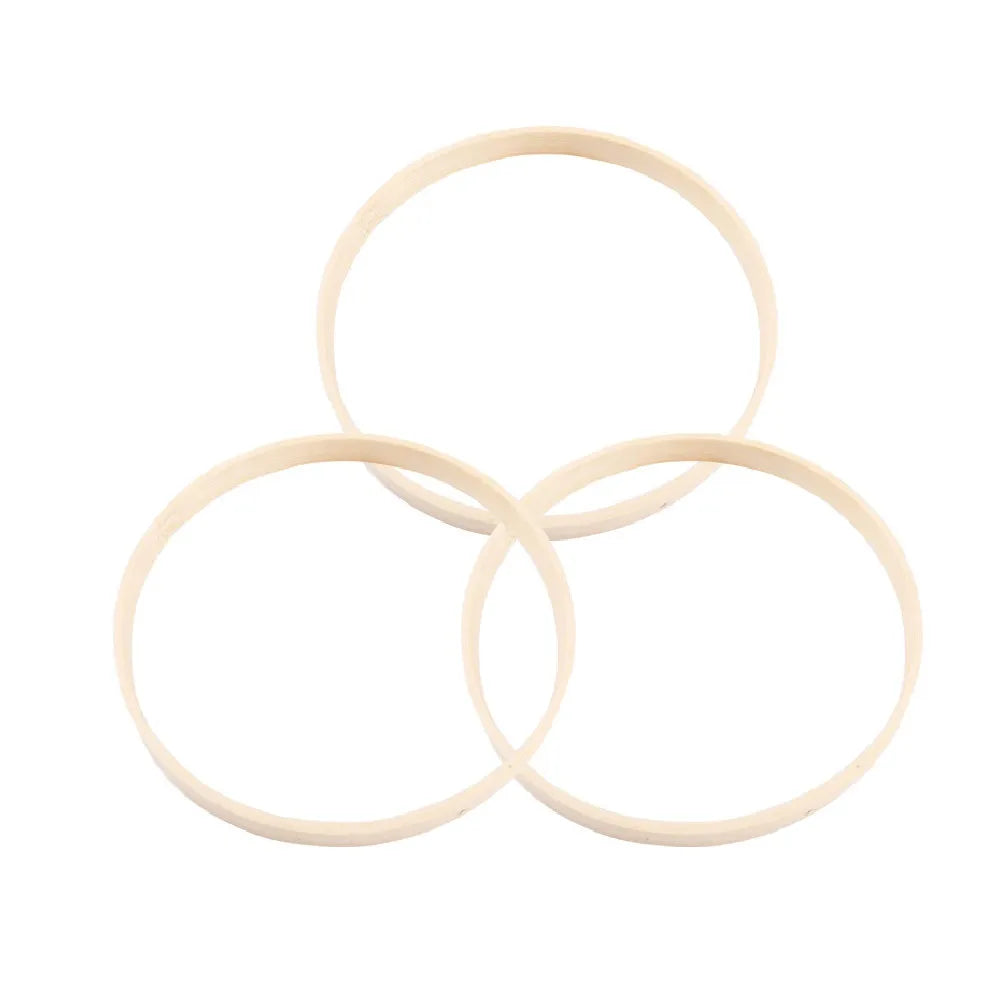 Bamboo Dreamcatcher Rings Round Wooden DIY Craft Tools Dream Catcher